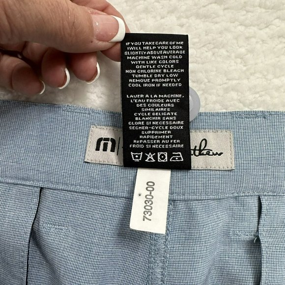 Travis Mathew Men's Golf Performance Athleisure Shorts Size 40 Blue Lightweight - Picture 7 of 8